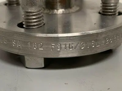 Stainless Steel 4 1/2" Flange w/ 1" Sanitary Fitting