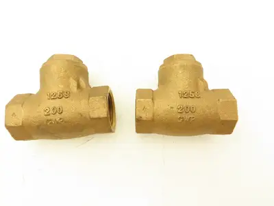 Nibco 1" FNPT Bronze Swing Check Valve T-Pattern Female Threaded  Lot of 2