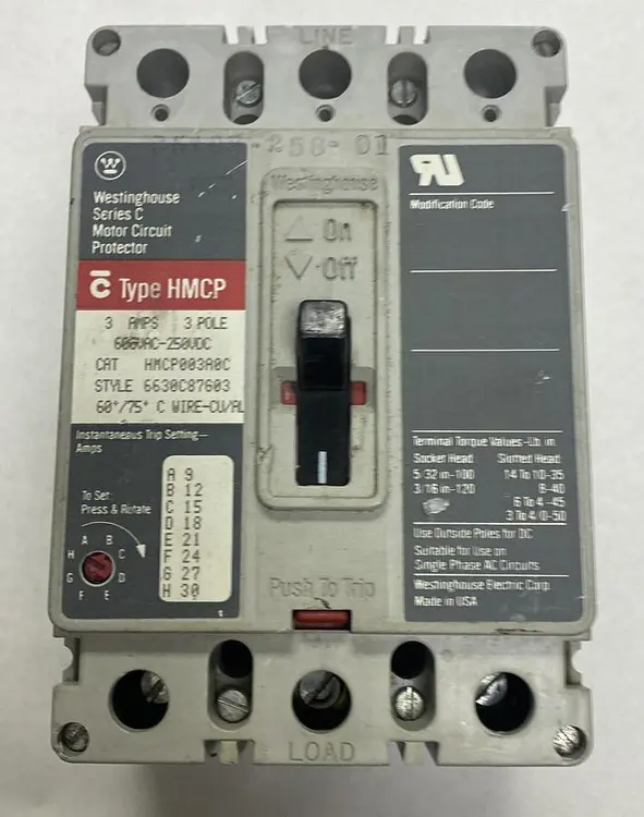 Used WESTINGHOUSE HMCP003A0C Miscellaneous Equipment (Electrical & Power) | Surplus Asset Holdings #1203793