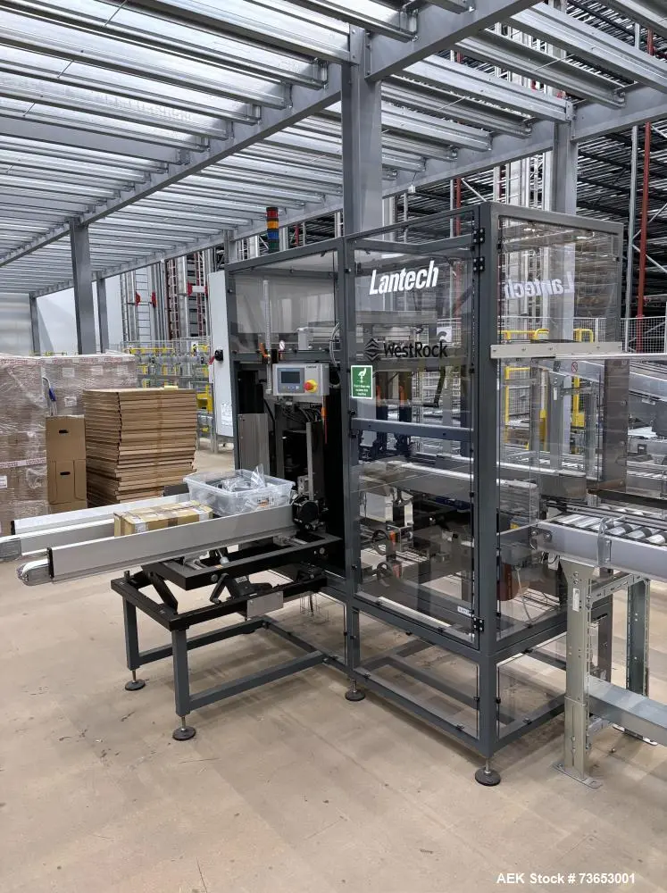 Used Automated Case Packing System | Lantech Erectors, BoxSizer & Conveyor Packaging Line