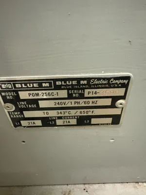 Used BLUE M POM-256C-1 Ovens South Carolina US | ESS Industrial Equipment Sales #1545460