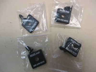 New #2015N Black ABS Plastic End Caps with Fastners (QTY 4)