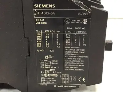 USED SIEMENS 3TF4010-0A