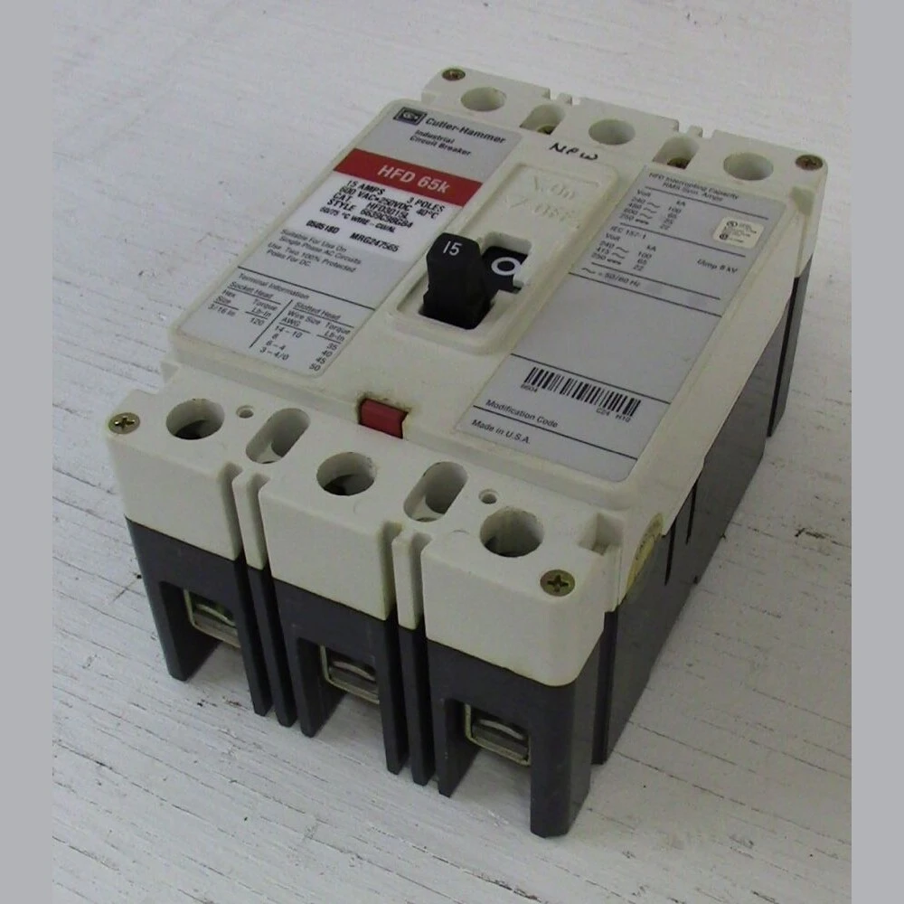 Cutler Hammer 3 Pole 15 Amp HFD Breaker