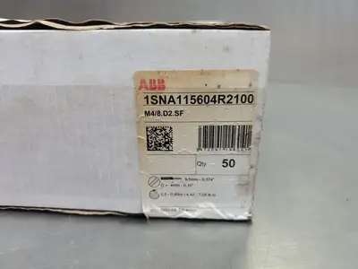 ABB 1SNA115604R2100 Terminal Blocks, M4/8.D2.SF, Lot of 50. 4E-31