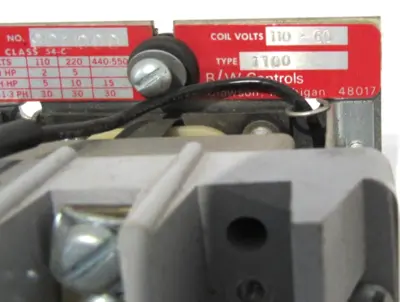 NEW B/W CONTROLS TYPE 1100 CONTACTOR CLASS 54C