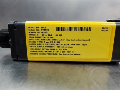 Banner SPE1 EZ-GUARD Point Single Beam Sensor, .8-20M RANGE, 24VDC. 5E-24