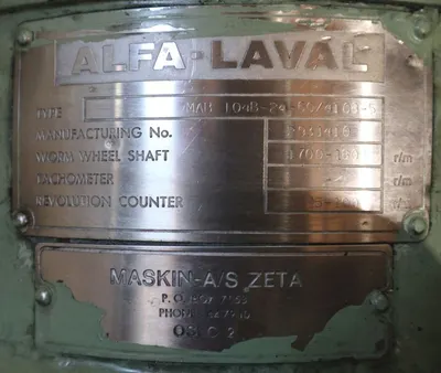 Alfa-Laval MAB 104B-24 oil purifier, SS.