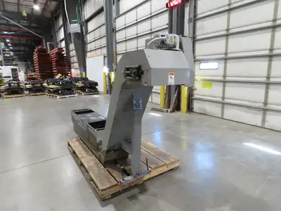 Enomoto CNC Chip Conveyor 16"x 67" Infeed 52-56" Discharge 220V 3PH