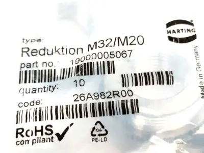 New | in-Stock HARTING 19000005067 Electrical Fittings Michigan US | Maverick Industrial Sales #1502429