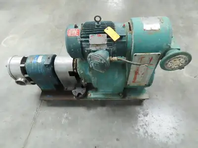 Tri Clover PRED125 3M UH4SL S Positive Rotary Pump Stainless 5Hp 3PH 230/460V