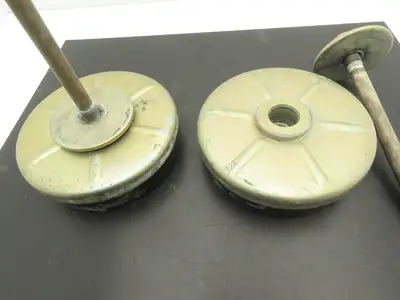 Studded Leveling Feet 8" Base Pad 7-5/8" Stud 11/16" x 9-3/4" Lot of 2