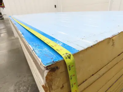 Structural Insulated Cooler Panels 4" Foam 46x108" Cold Storage Metal Interlock