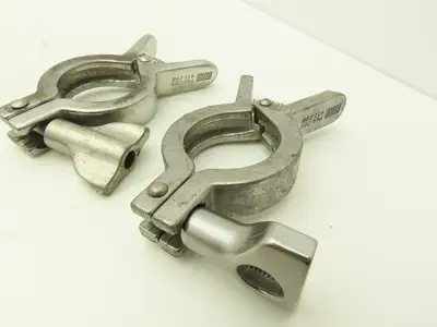 Dixon/SCC 13MHHM-Q100150 Squeeze Clamp Sanitary SS 1" to 1-1/2" Pipe Lot of 7