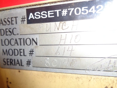 Used W.A. WHITNEY 614 Single Station Punches Texas US | Universal Metalworking Equipment #1282231