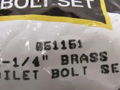 Harvey's 061161 Brass E-Z-Snap Toilet Bolt Set, 5/16" x 2-1/4" Lot of 8