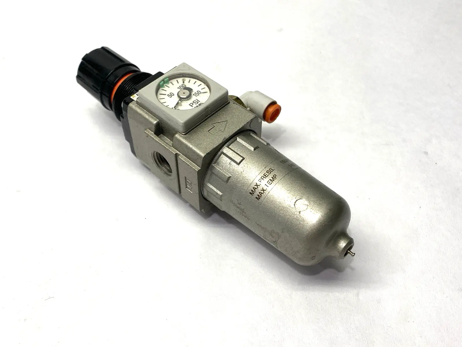 USED SMC PNEUMATIC FILTER REGULATOR 1/4" PORTS