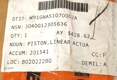 NEW W91GNA51070002A PISTON FOR LINEAR ACTUATOR