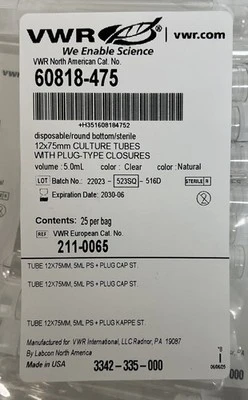 VWR VWR 60818-475 Test Tubes | ANACAPA EQUIPMENT BROKERS, INC (4)