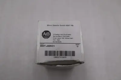 NEW OPEN BOX AB Allen Bradley 800T-J20KC1 Selector Switch 800TJ20KC1 STK H273A