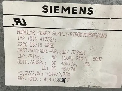 USED SIEMENS E220G5/15WRGD