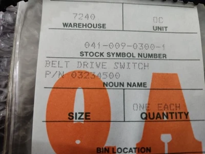 🆕️ *OLD STOCK, LOT OF 10* Drive Belt Switch 03234500 80 Tooth