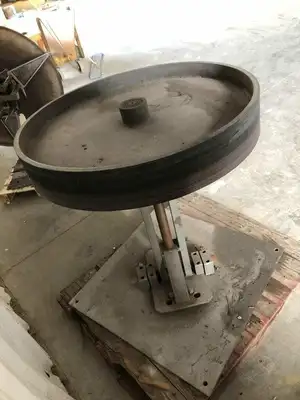 37″ X 6″ Flat Belt Pulley / Flywheel w/ Stand