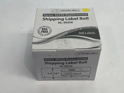 NEW HOUSE LABELS REPLACEMENT LABEL ROLL YELLOW 2-5/16" 300-LABELS
