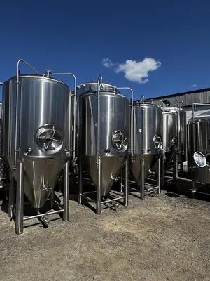 (4) Available - Used 20bbl/25hl Jacketed Conical Fermenters
