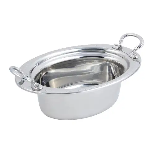 Bon Chef 5403HRSS Full Size Oval Steam Pan, Stainless