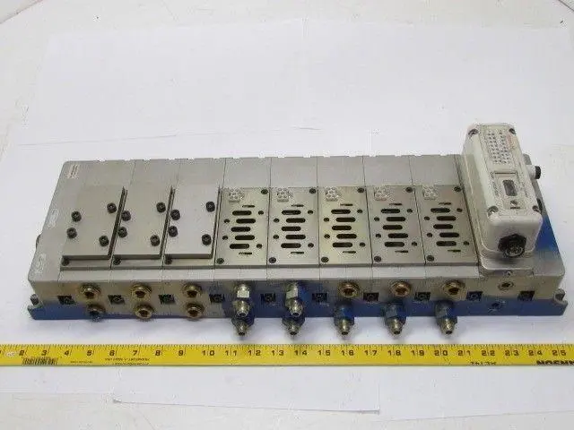 SMC VV892-04S-SUQW06BT-W1 9 Station Valve Island Manifold S/B Ports 1/2 NPT