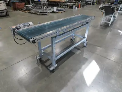 Gammerler 20"x 81"L Slider Bed Conveyor 14" Flat Belt 285 FPM 480V Low Profile
