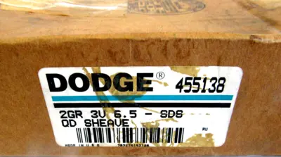 NEW DODGE 455138 QD SHEAVE 2GR 3V 6.5-SDS