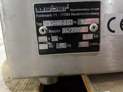Used 2005 WEBER MSG 460 Slicers / Dicers / Cutters British Columbia CA | Steep Hill Equipment Solutions #1345546