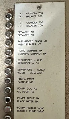 Alfa-Laval X19 tricanter centrifuge olive oil plant.