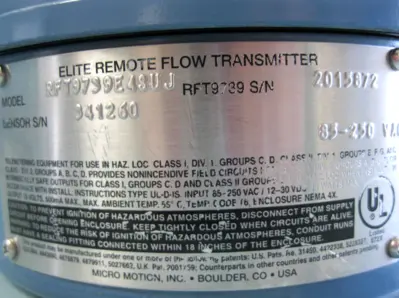 USED Micro Motion RFT 9739 E4SUJ