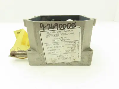 Hubbell 55-4E-4DP-WR-40 Rotary Cam Limit Switch 40:1 Gear Ratio 4NO 4NC 600V RH