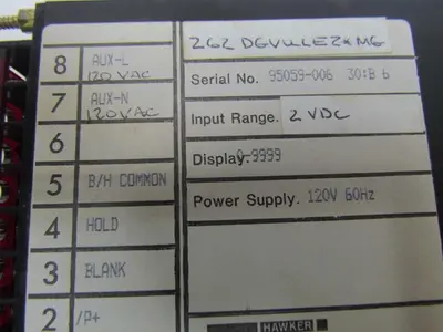 Crompton 2G2-DGVULEZ 262 Series LED digital indicator 4 digit 120V 2VDC input