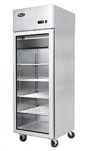 TOP MOUNT SINGLE DOOR LED DISPLAY FREEZER - STAINLESS STEEL