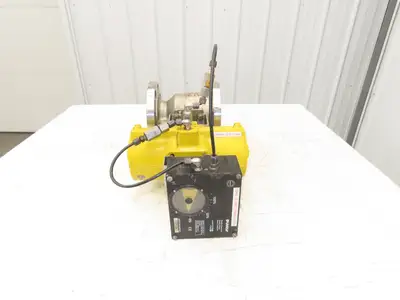 Velan 4" Flanged Ball Valve Hytork Pneumatic Actuator PMV Positioner