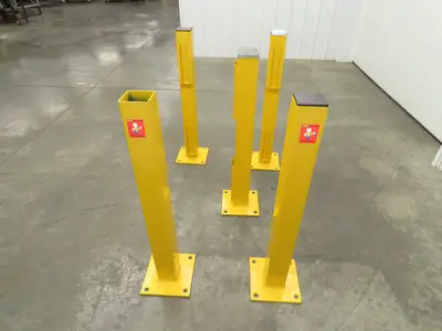Safe ty 4RPE-42-DBL Stand Guardrail Post Double Rail End Post 4x4x42" Lot of 5