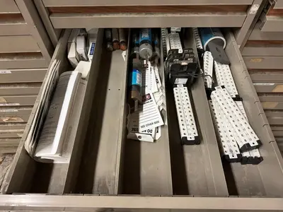 VIDMAR STYLE MICROFORM FILE CABINET 10 DRAWER (NO CONTENTS)