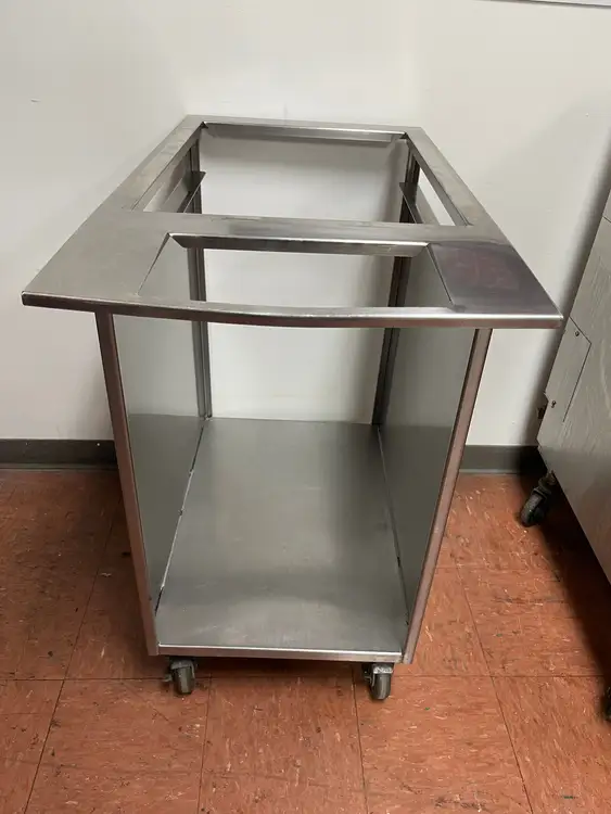 Used Falcon Restaurant Supply Used Stainless Steel Mobile Breading Station on Casters - FG8 - SS397 Food Prep Tables Illinois US | Falcon Restaurant Supply #1373779