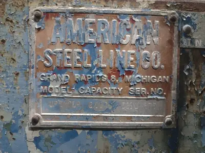 20,000 LBS AMERICAN STEEL LINE HYDRAULIC COIL UPENDER: STOCK #23596