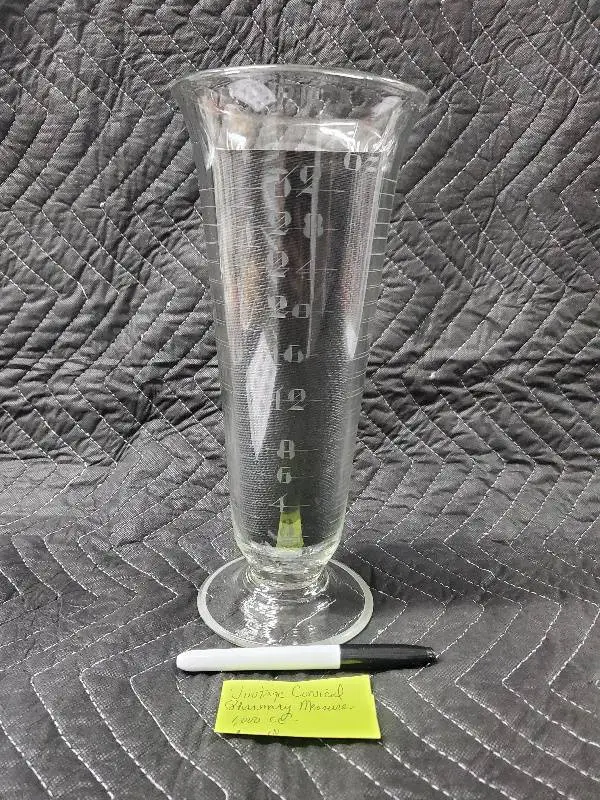 Vintage Conical Pharmacy Measure - 1,000 cc Glass