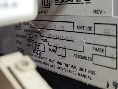 USED SQUARE D MODEL 6