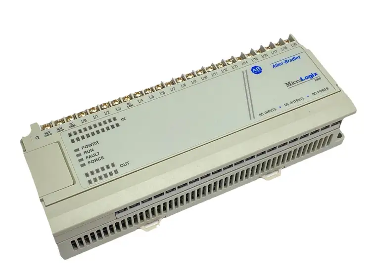 Used ALLEN BRADLEY SER E MICROLOGIX 1000 32 POINT CONTROLLER BROKEN COVER Programmable Logic Controllers Michigan US | Maverick Industrial Sales #1092504