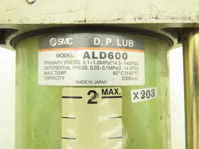 SMC ALD600 DP Lube Pneumatic Air Lubricator 145psi 1"NPT Polycarbonate Bowl