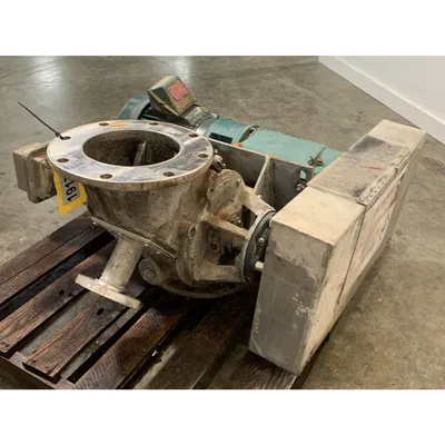 Used 8" dia. Side Entry Flo-tronics Stainless Steel Offset Rotary Feeder Airlock