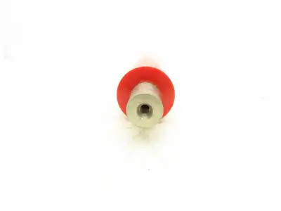 2"x 8" Red Polyurethane Conveyor Roller 1" Stainless Threaded Shaft  Lot of 3